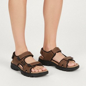 Brown Adjustable Strap Comfort Sandal