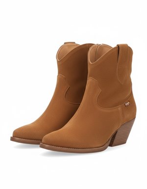 Classic Brown Suede Ankle Boots with Block Heel