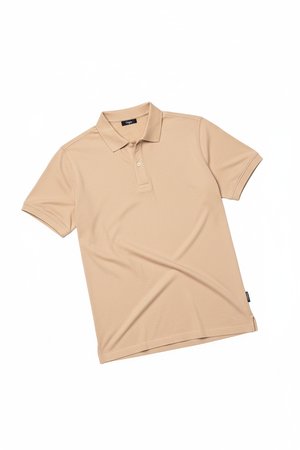 Classic Beige Short Sleeve Polo Shirt