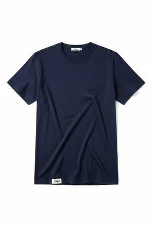 Navy Blue Short Sleeve Crew Neck T-Shirt