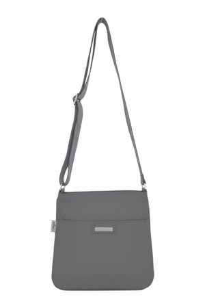 Grey Crossbody Shoulder Bag with Adjustable Strap