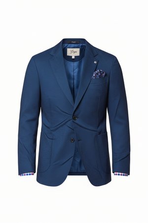 Textured Blue Blazer for Smart Casual Style