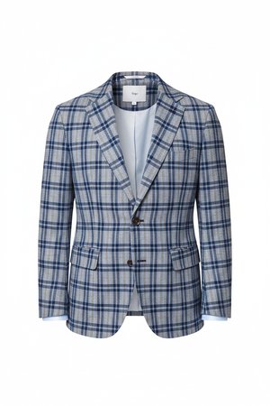 Stylish Plaid Blazer with Distinctive Pattern