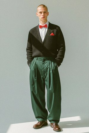 Zestaw LANCERTO: czerwona teksturowana muszka i poszetka