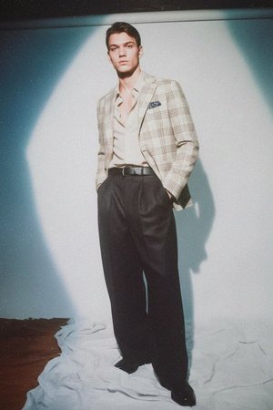 Lightweight Plaid Blazer