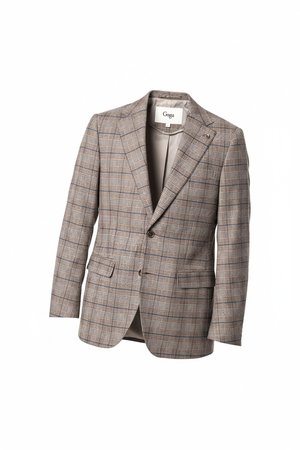 Classic Plaid Blazer with Notch Lapel