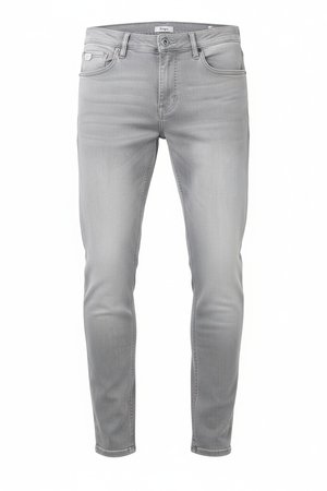 Jasnoszare jeansy slim fit